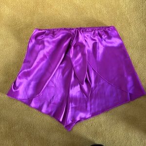 NANUSHKA Vibrant Pink Satin Party Shorts